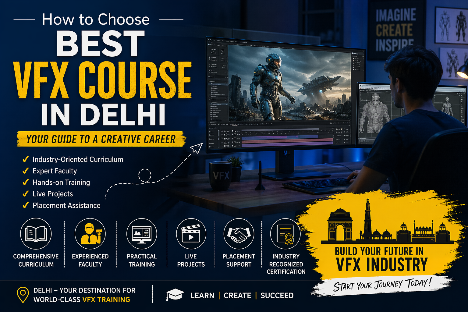 Read more about the article How to Choose the Best VFX Course in Delhi (Complete Guide)