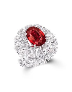 Red Emerald Earring